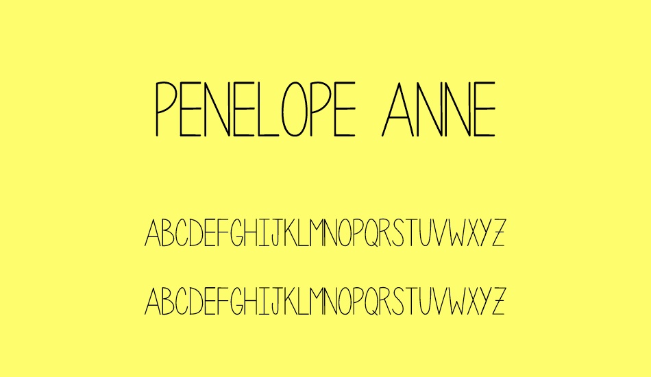 Penelope Anne font