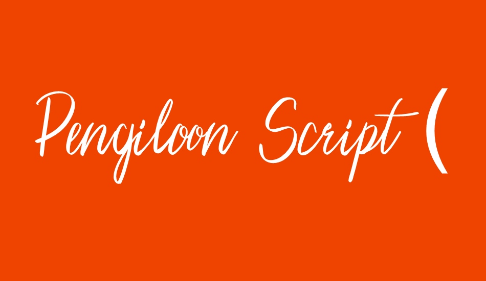 Pengiloon Script (DEMO VERSION) font big