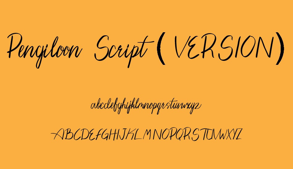 Pengiloon Script (DEMO VERSION) font