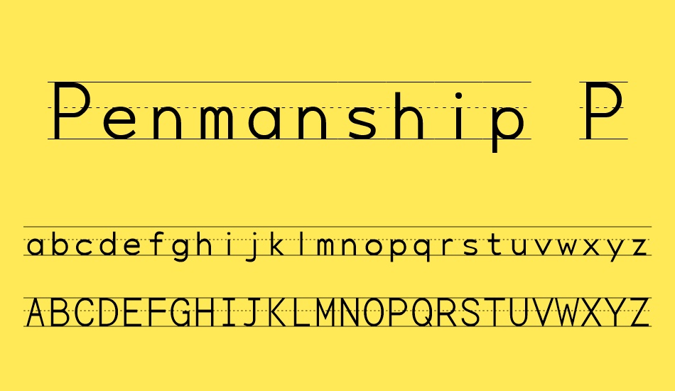 Penmanship Print font