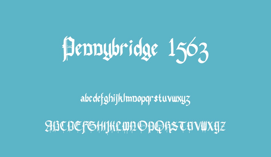 Pennybridge 1563 font