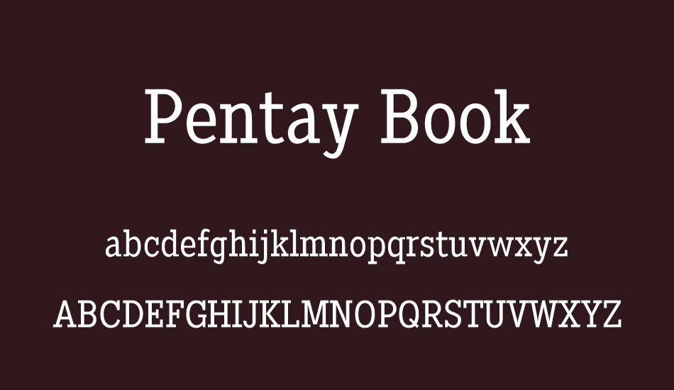 Pentay Book font