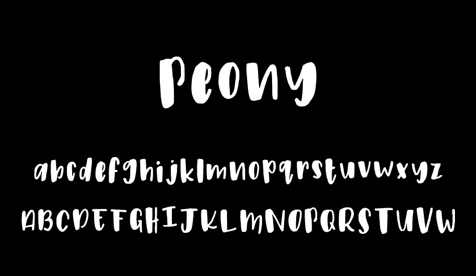 Peony font