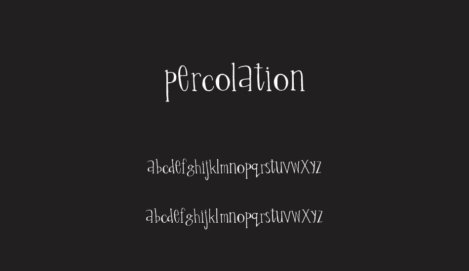 Percolation font