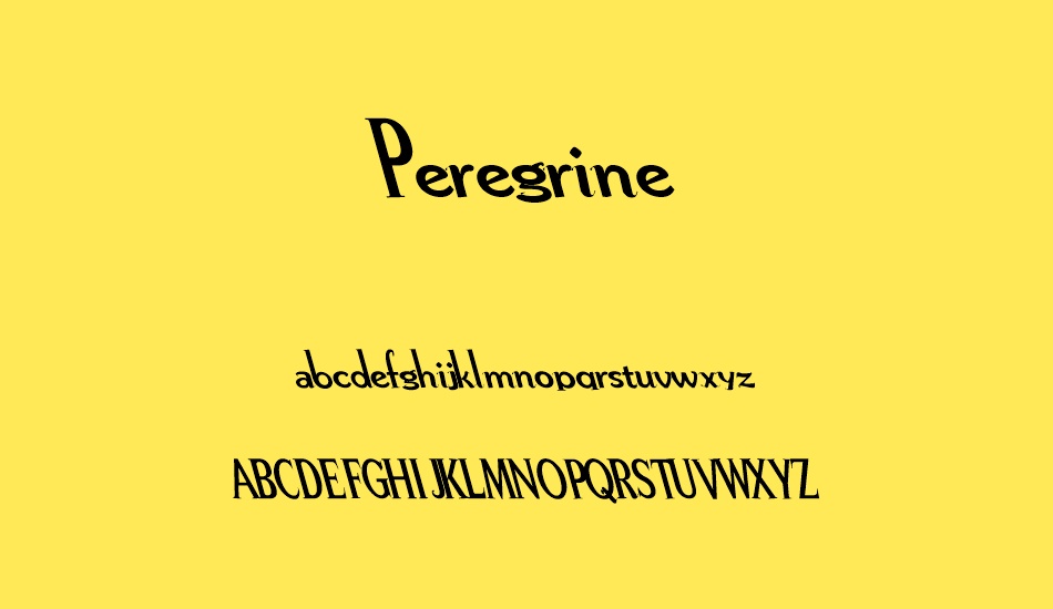 Peregrine font