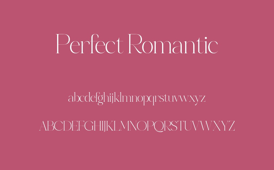 Perfect Romantic font