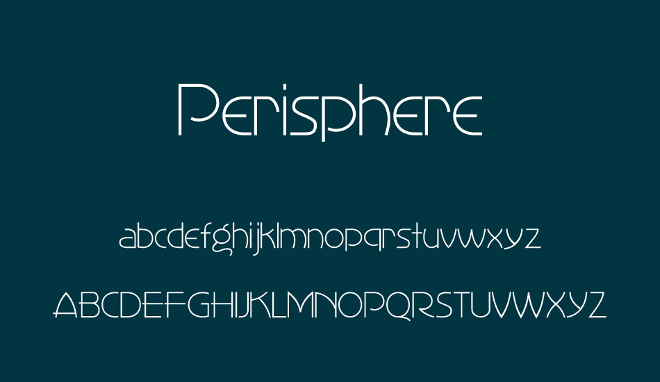 Perisphere font