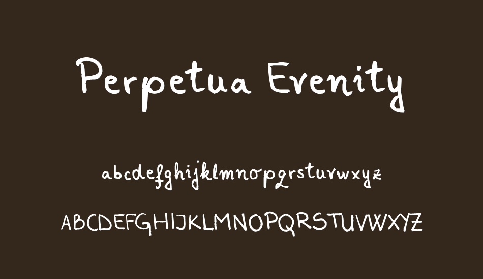 Perpetua Evenity font