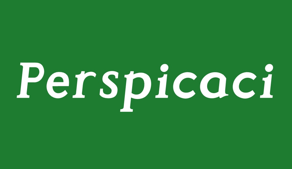 Perspicacious Italic font big