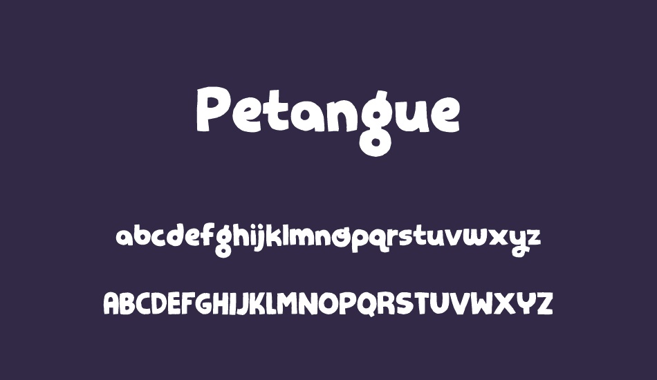 Petangue DEMO font