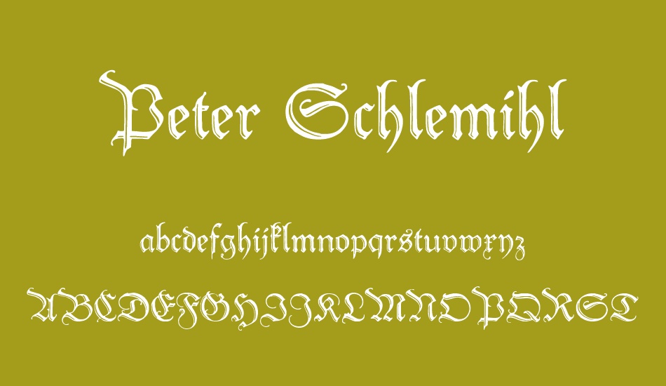 Peter Schlemihl font