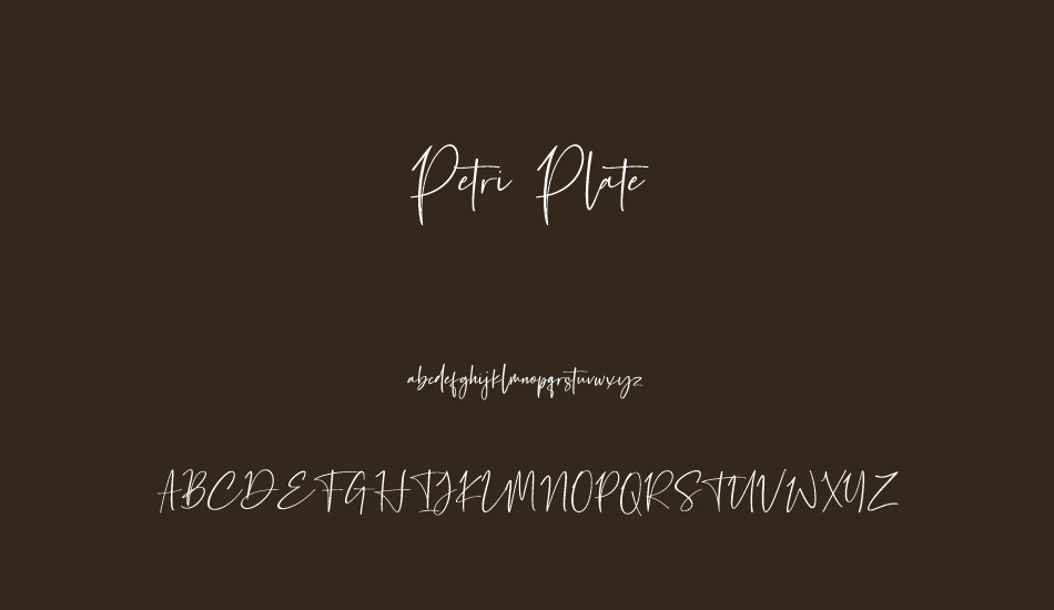 Petri Plate font