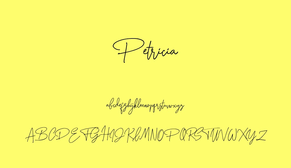 Petricia font