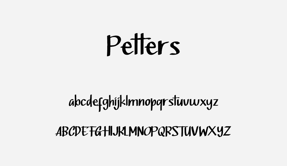 Petters font