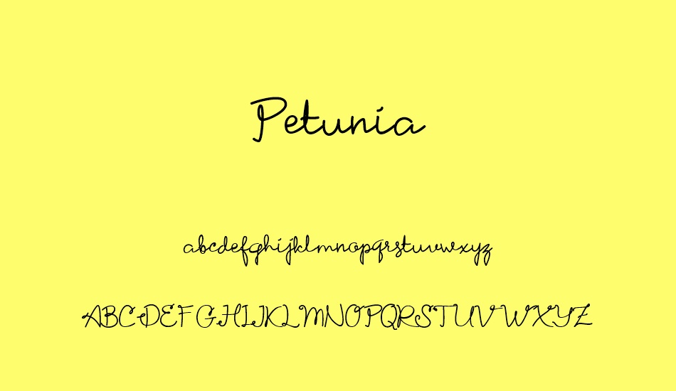 Petunia font