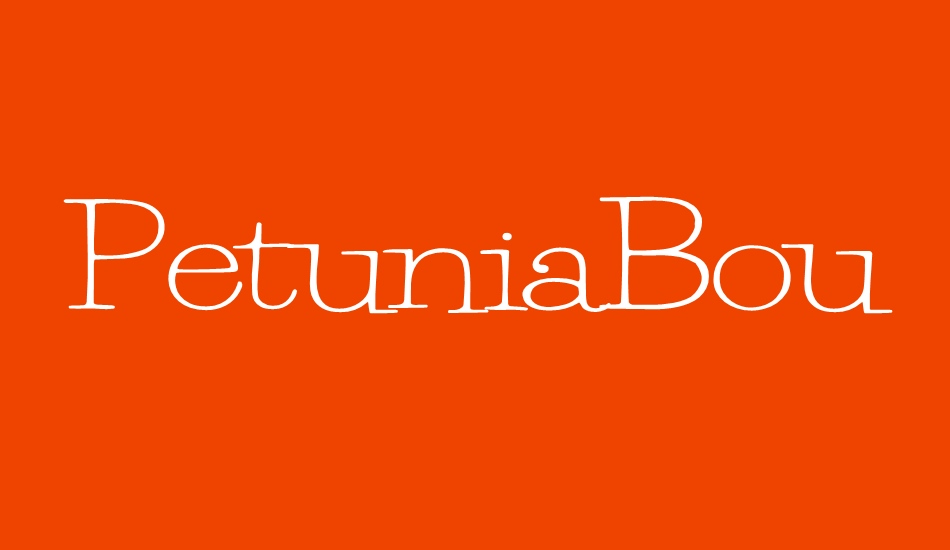 PetuniaBounce font big