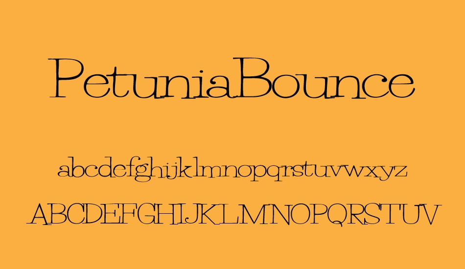 PetuniaBounce font