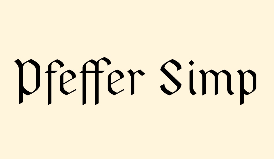 pfeffer-simpelgotisch font big