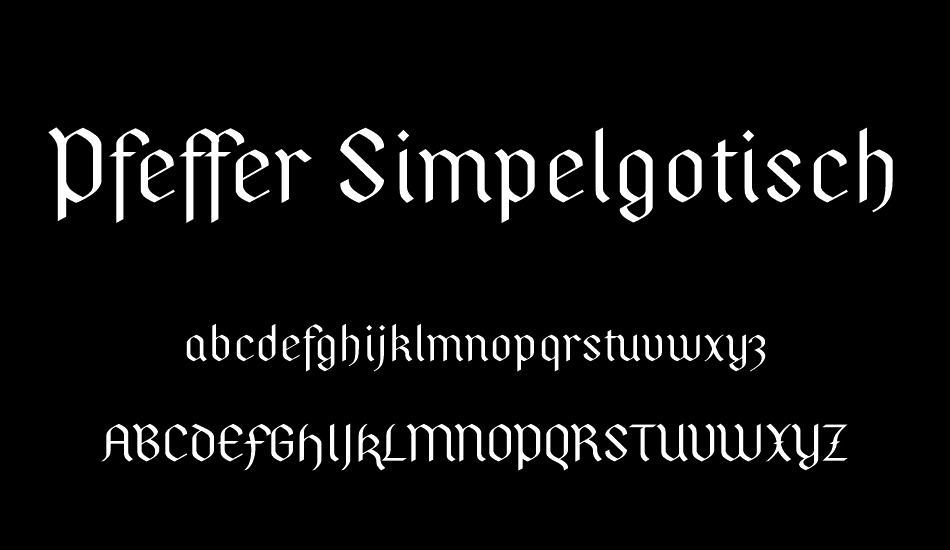 pfeffer-simpelgotisch font