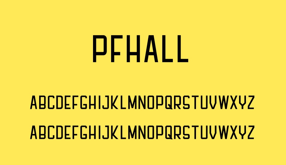 PFHALL font