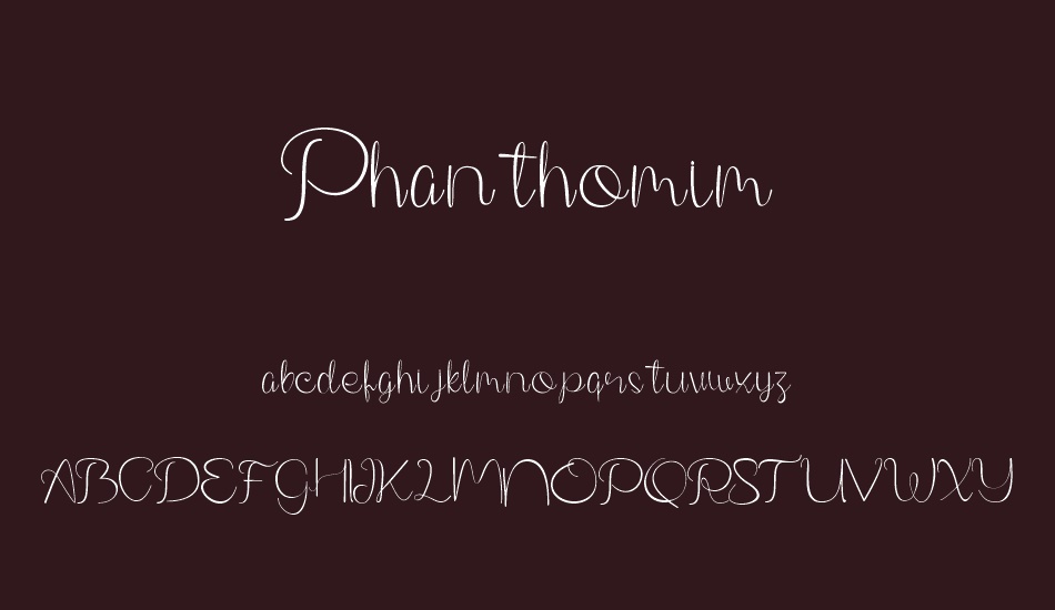 Phanthomim font