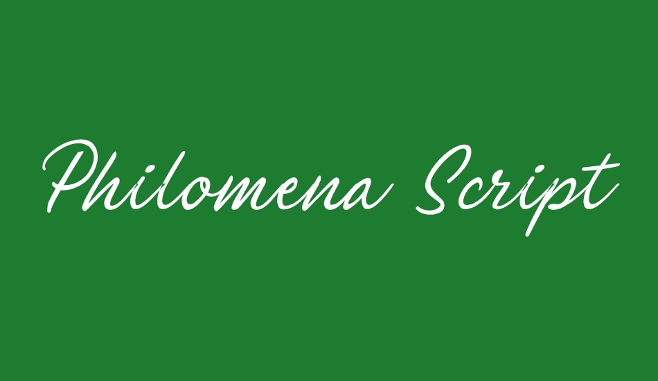 Philomena Script font big