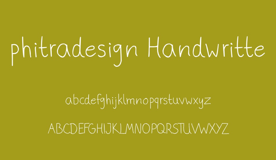 phitradesign Handwritten Thin font