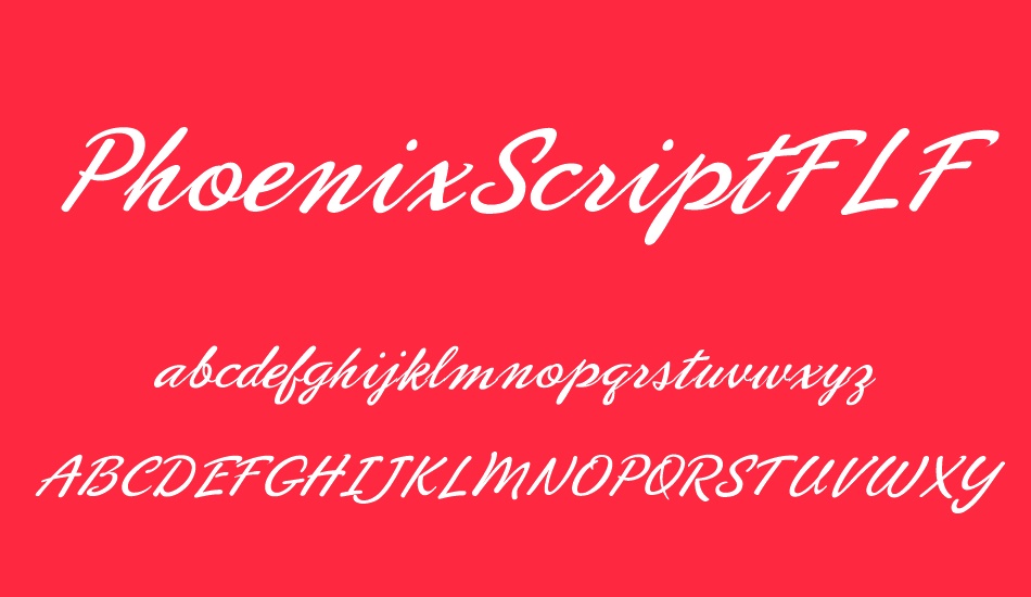 PhoenixScriptFLF font