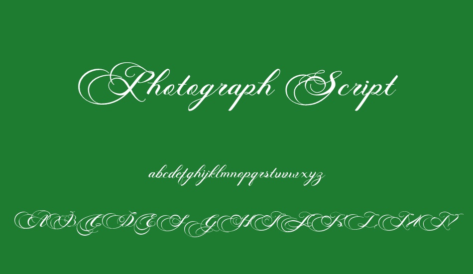 Photograph Script Free Personal font