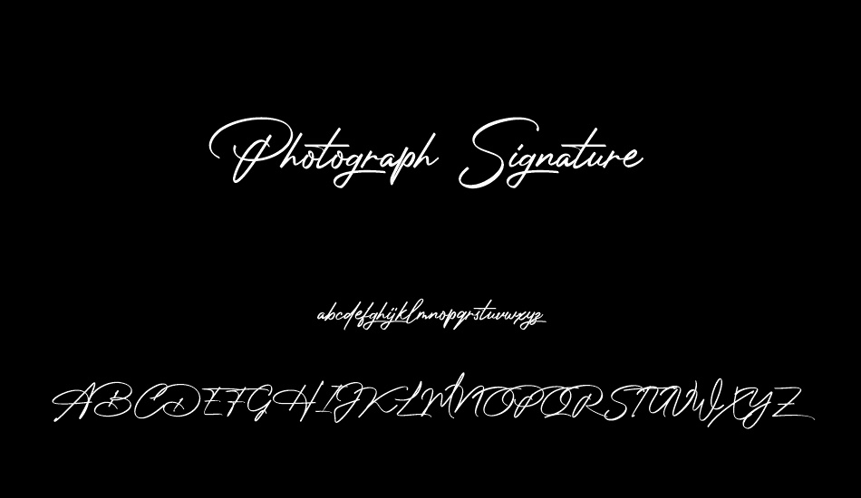 Photograph Signature font