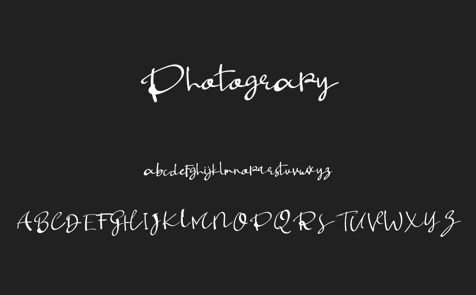 Photograpy font