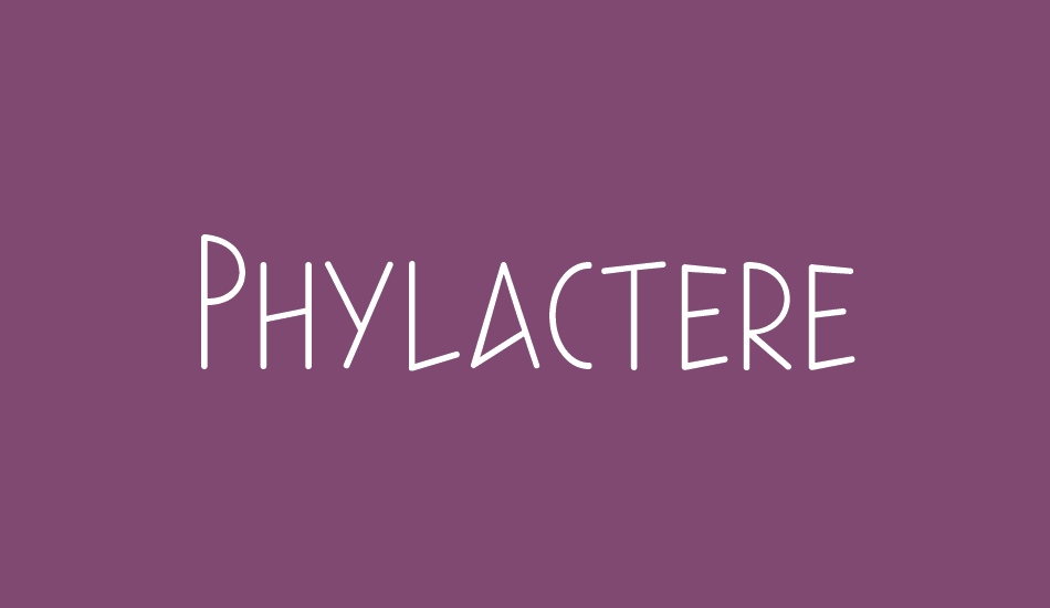 Phylactere DEMO font big