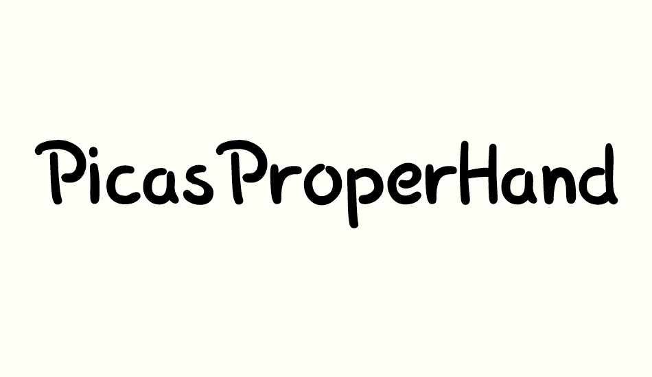 PicasProperHand font big