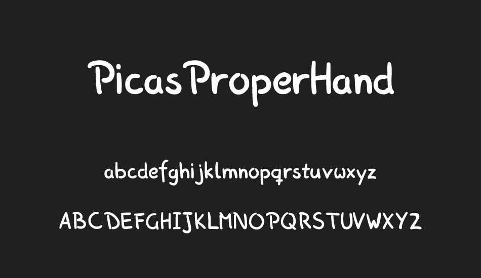 PicasProperHand font