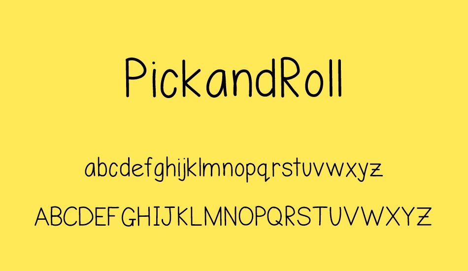 PickandRoll font