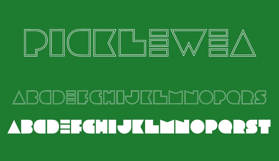 pickleweasel font