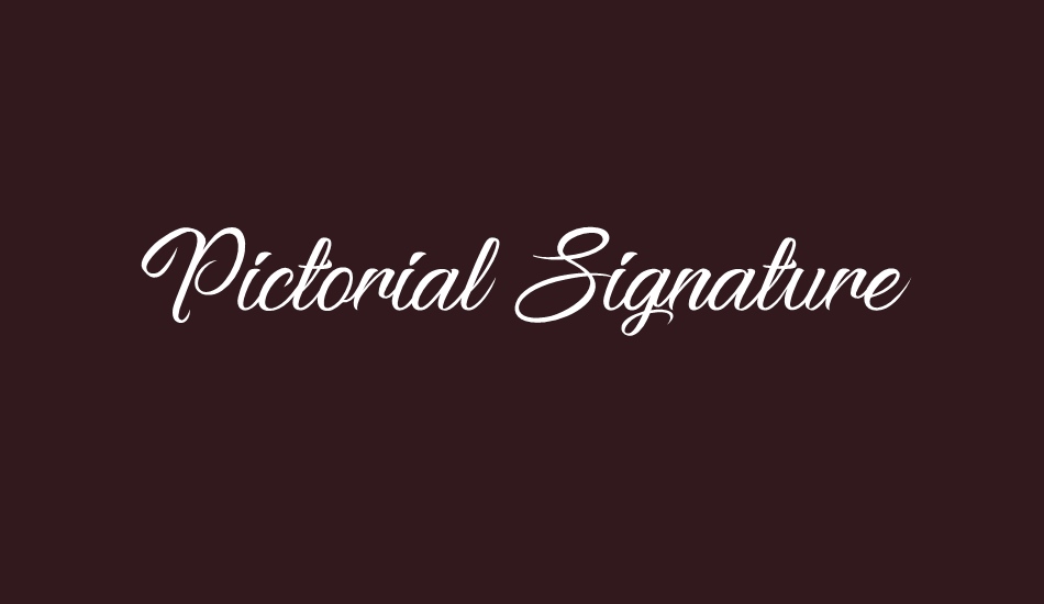 Pictorial Signature font big