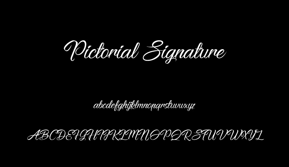 Pictorial Signature font