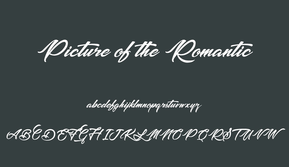 Picture of the Romantic font