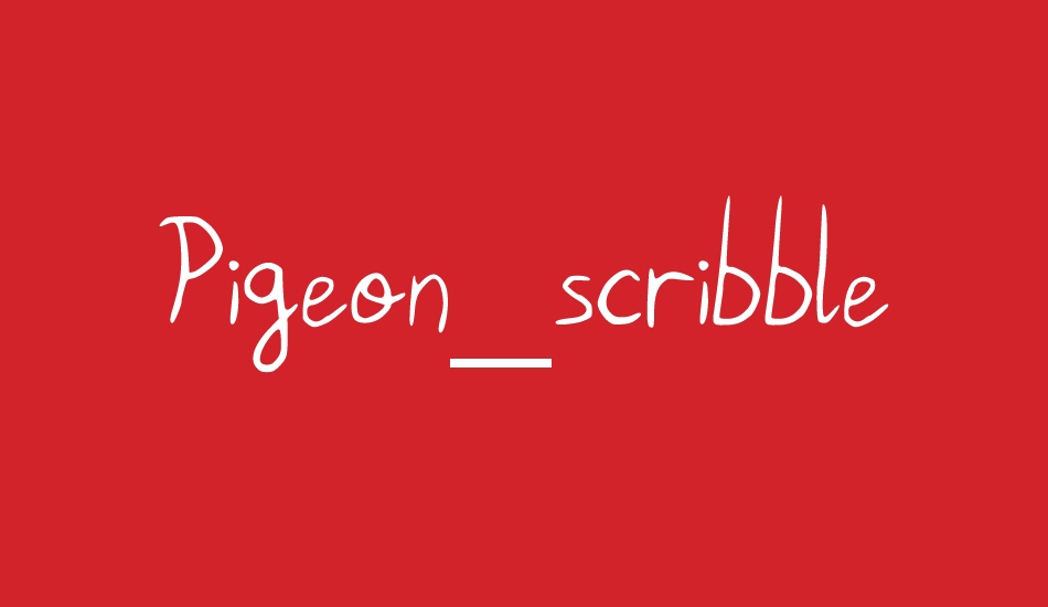 Pigeon_scribble font big