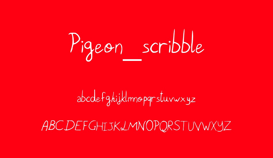 Pigeon_scribble font