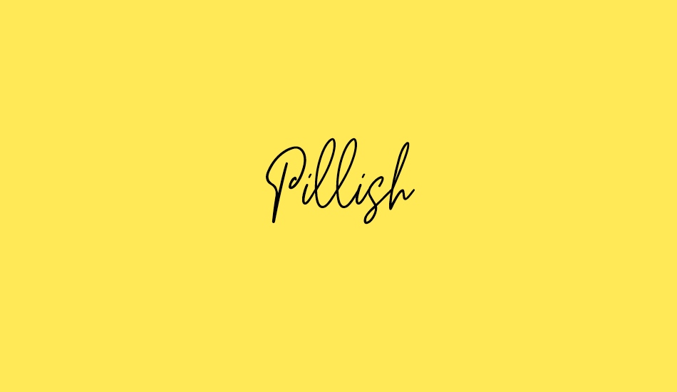 Pillish Free font big