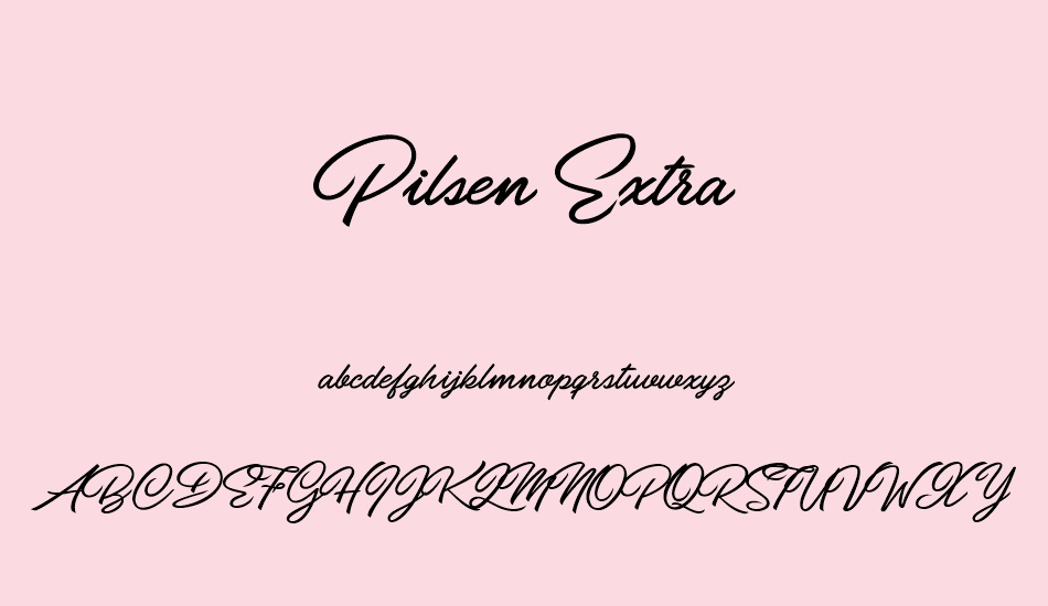 pilsen-extra-personal-use font