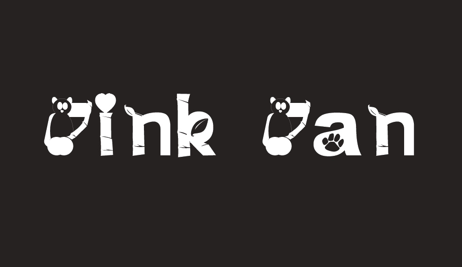 Pink Panda font big