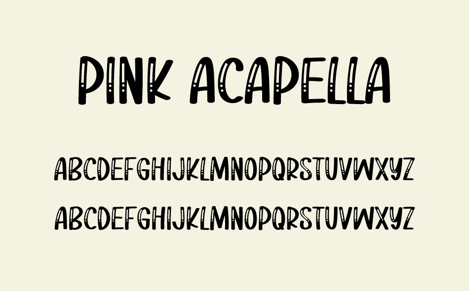 Pink Acapella font