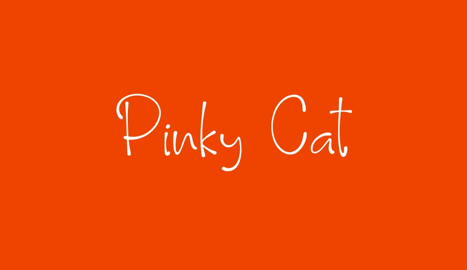 Pinky Cat font big