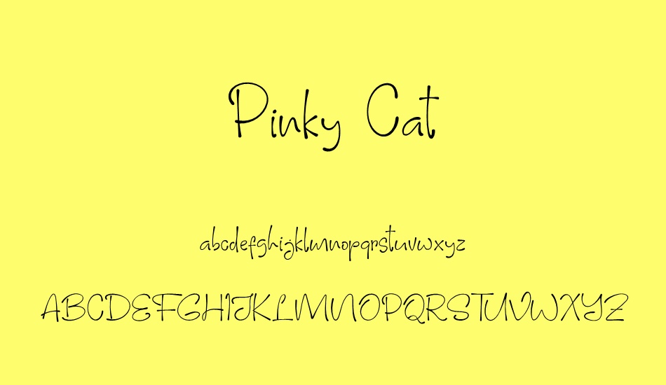 Pinky Cat font