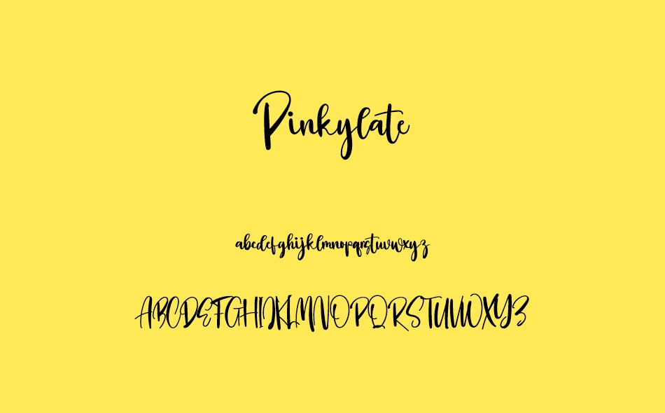 Pinkylate font