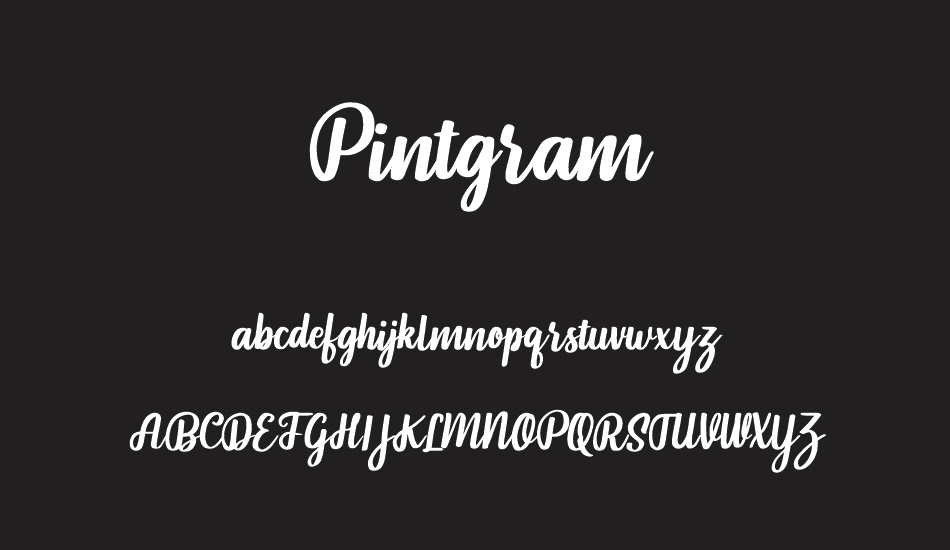 Pintgram font