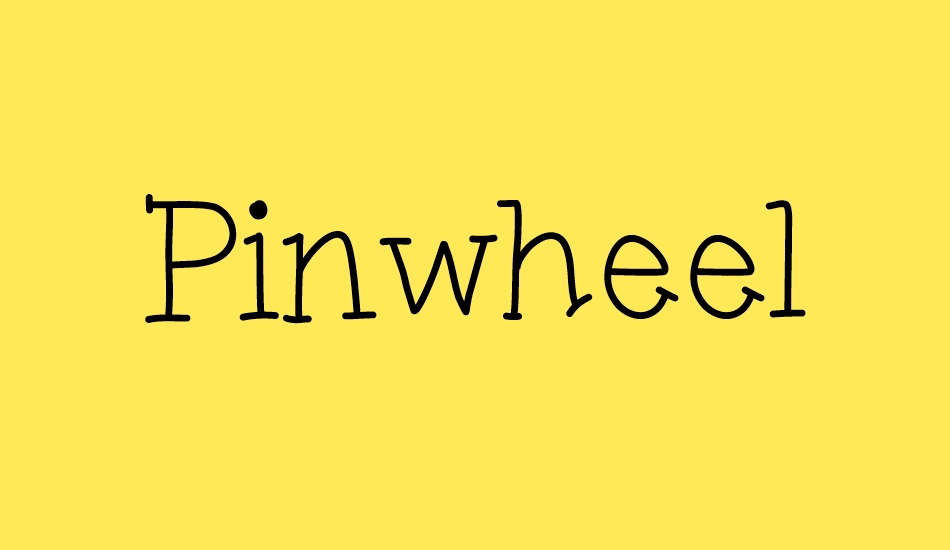 Pinwheel font big